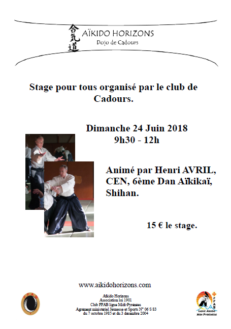 Stage Cadours - 24 juin 2018