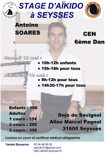 18 / 19 mai 2019 - Stage à Seysses : Antoine SOARES