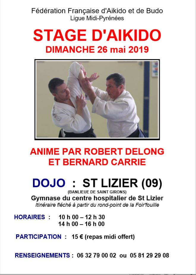 26 Mai Stage à Saint-Lizier Animé par Robert Delong et Bernard Carrié