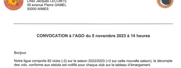 Assemblée générale élective de la Ligue Occitanie FFAB