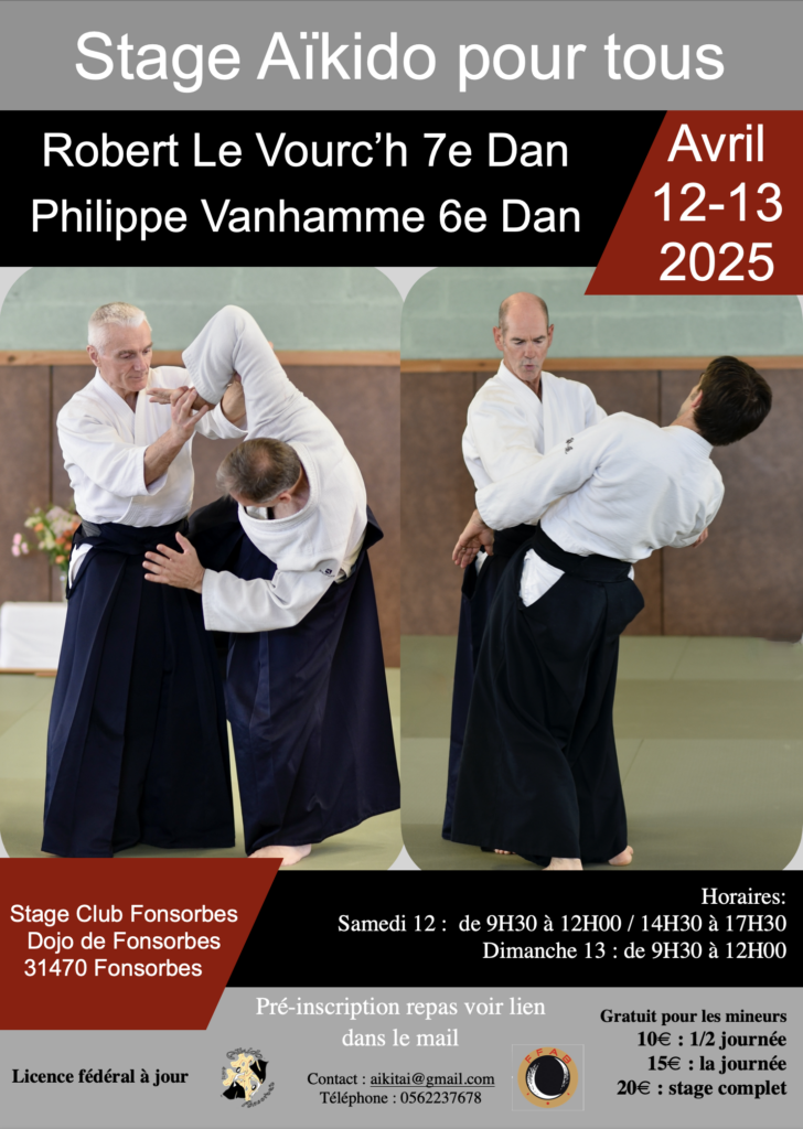 Stage Aikido Robert et Philippe 12-13 Avril 2025