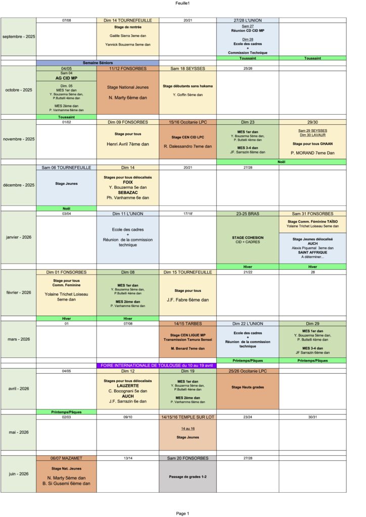 Calendrier CID MP 2025:2026